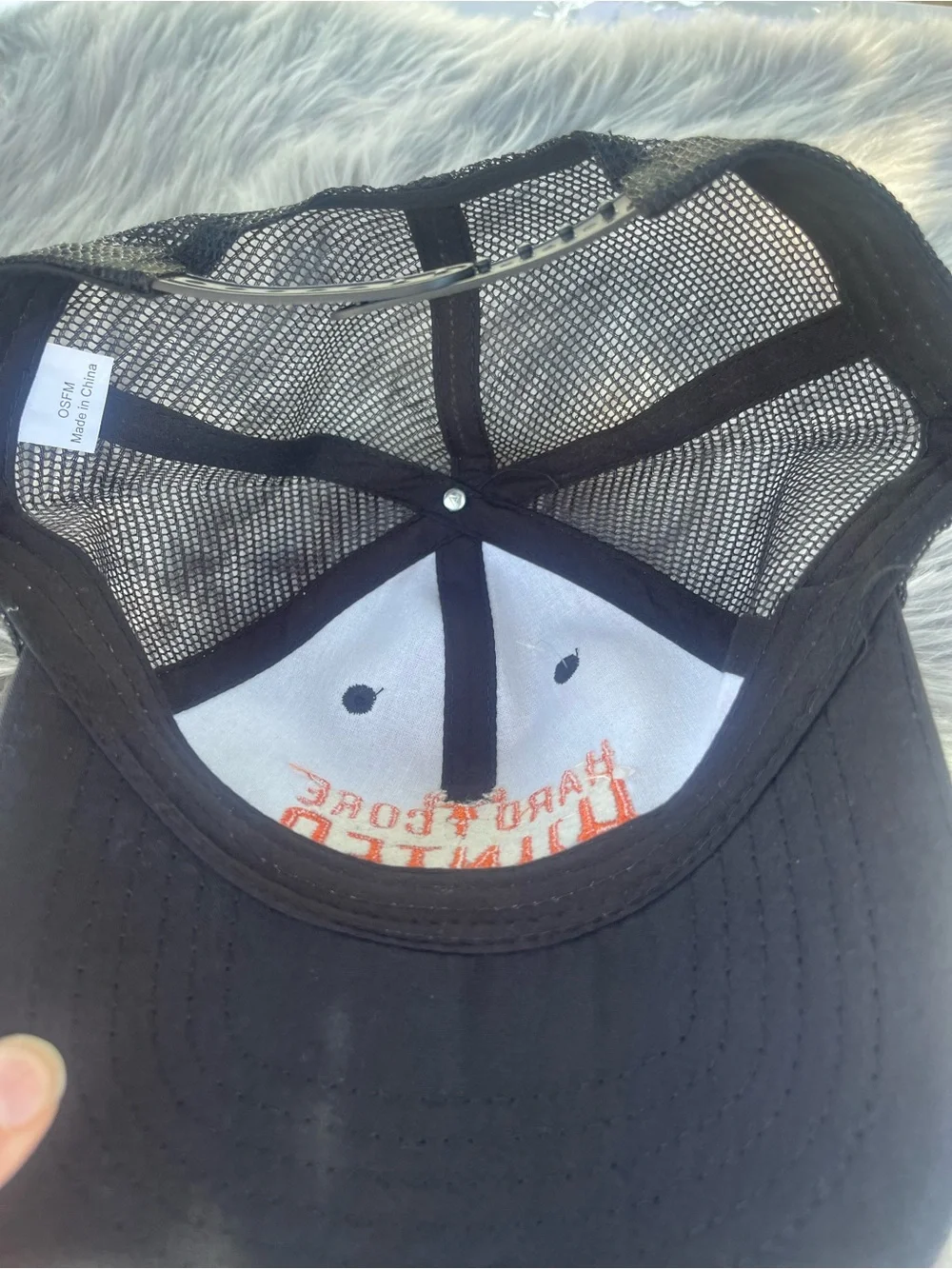 New black and orange hard core hunter hat size OSFM